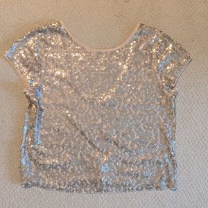 EXPRESS Gold Sequin Shirt - M